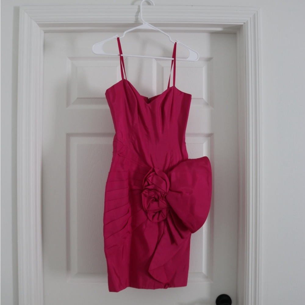 Tadashi Shoji Vibrant Pink Strapless Dress